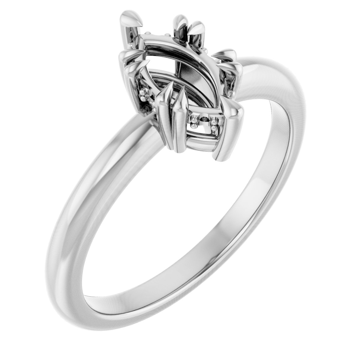 Double Claw-Prong Engagement Ring