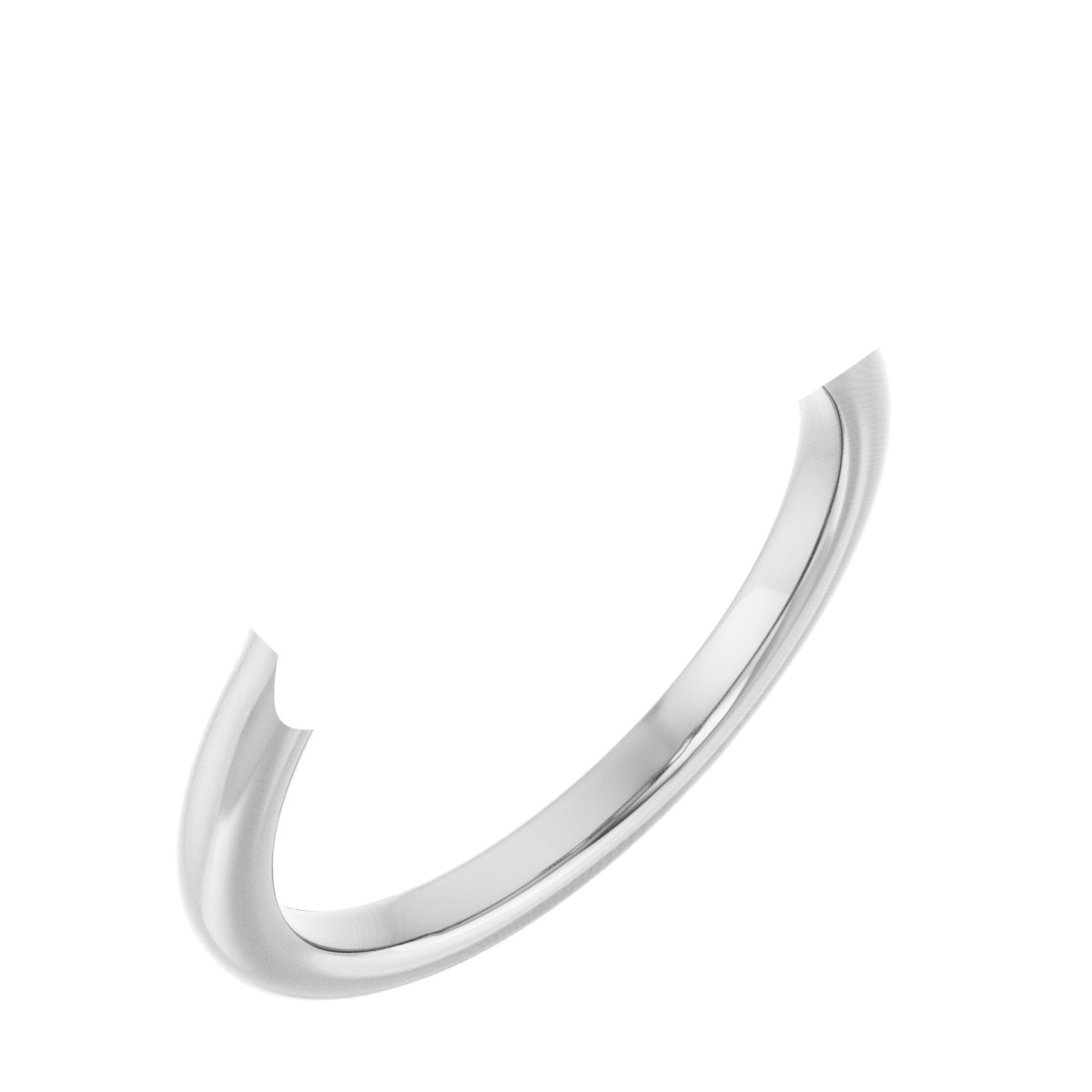 Double Claw-Prong Three-Stone Engagement Ring