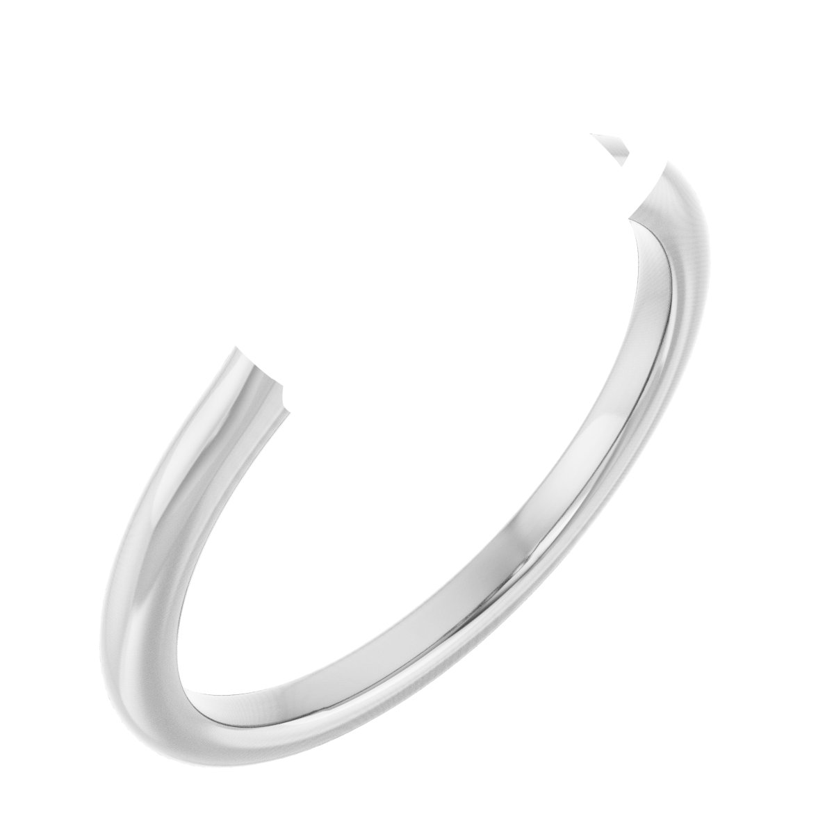 Double Claw-Prong Three-Stone Engagement Ring