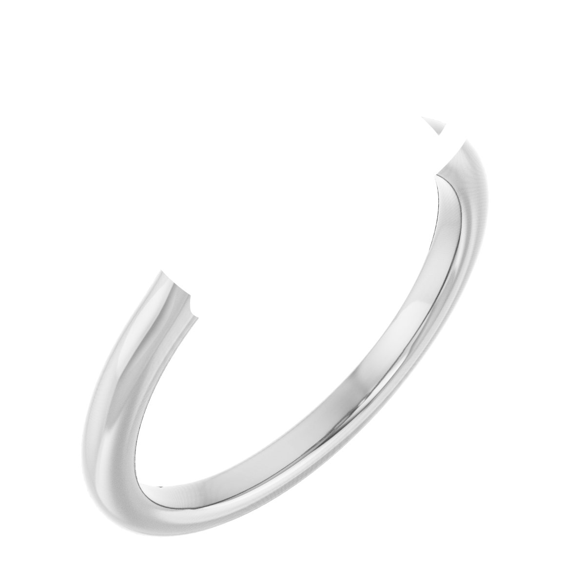 Double Claw-Prong Three-Stone Engagement Ring