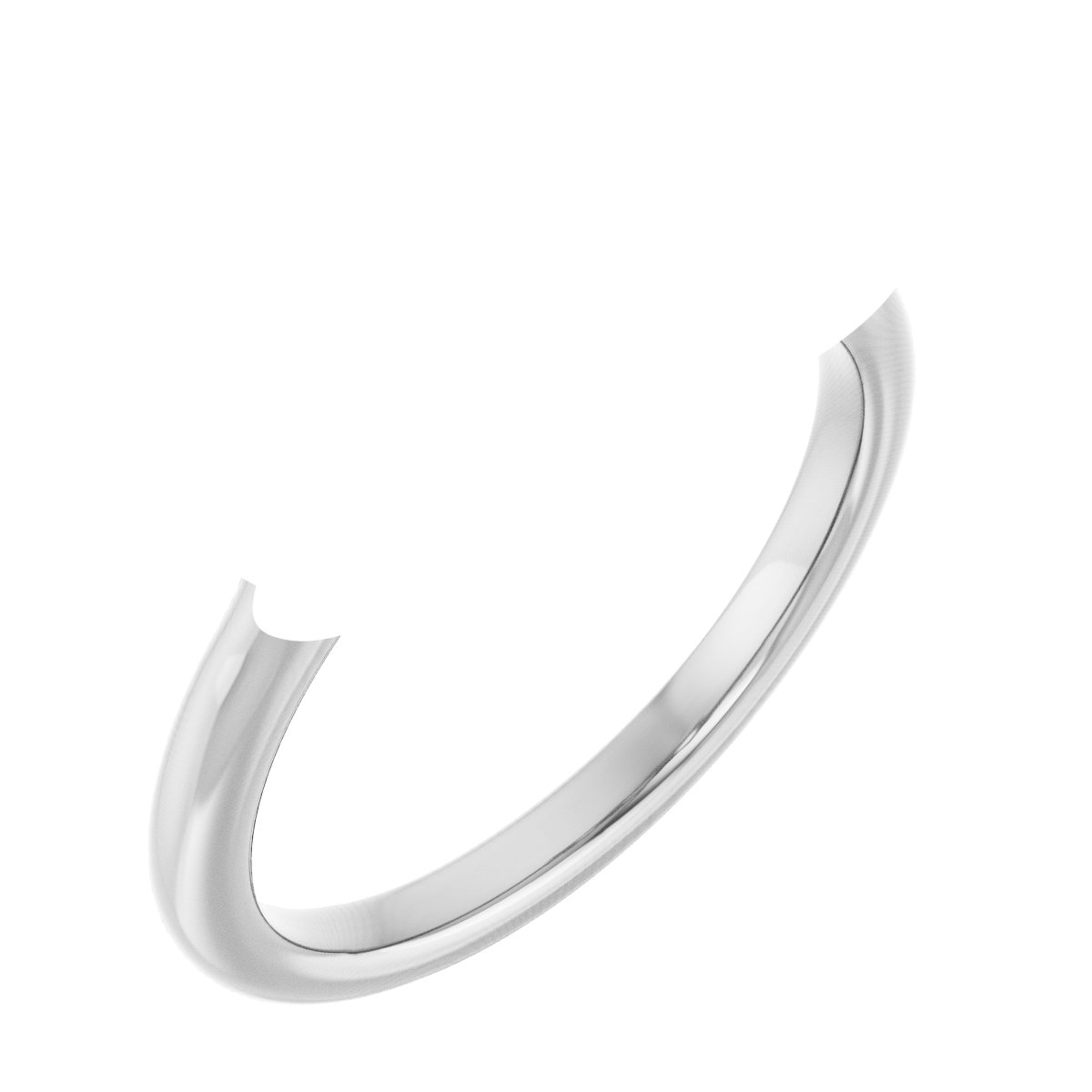 Double Claw-Prong Three-Stone Engagement Ring