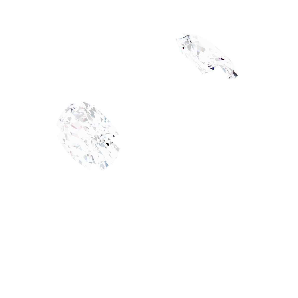 Double Claw-Prong Three-Stone Engagement Ring