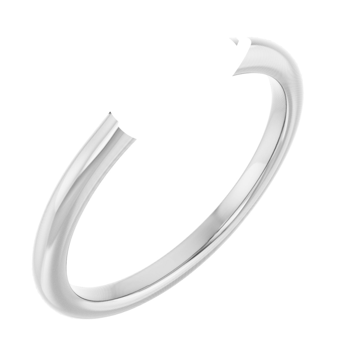 Double Claw-Prong Three-Stone Engagement Ring