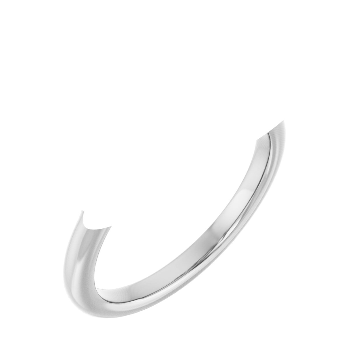 Double Claw-Prong Three-Stone Engagement Ring