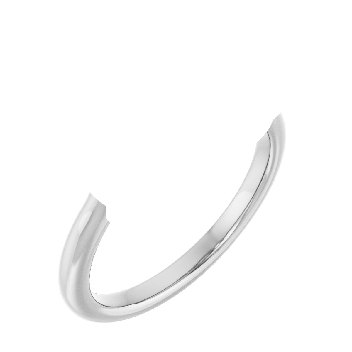 Double Claw-Prong Three-Stone Engagement Ring