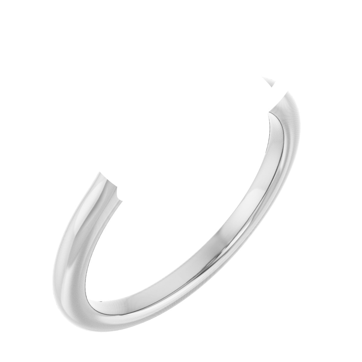 Double Claw-Prong Three-Stone Engagement Ring
