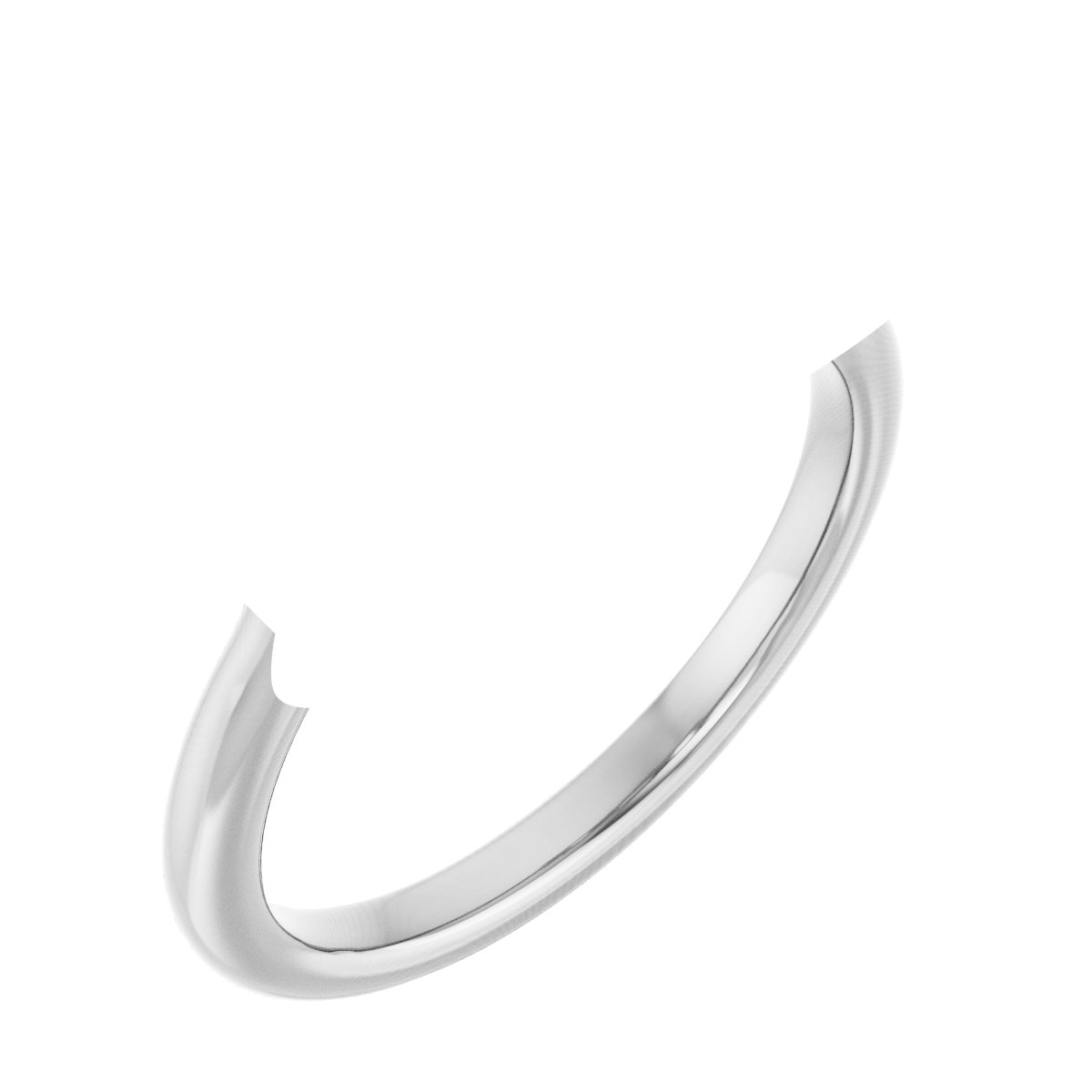 Double Claw-Prong Three-Stone Engagement Ring