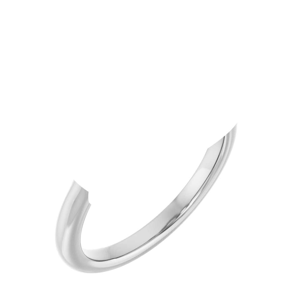 Double Claw-Prong Three-Stone Engagement Ring
