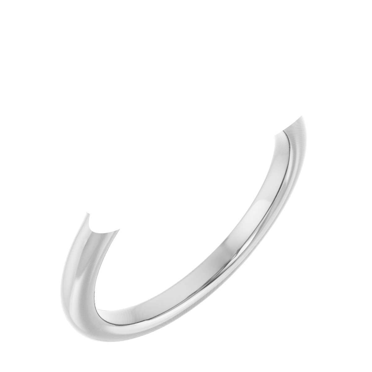 Double Claw-Prong Three-Stone Engagement Ring