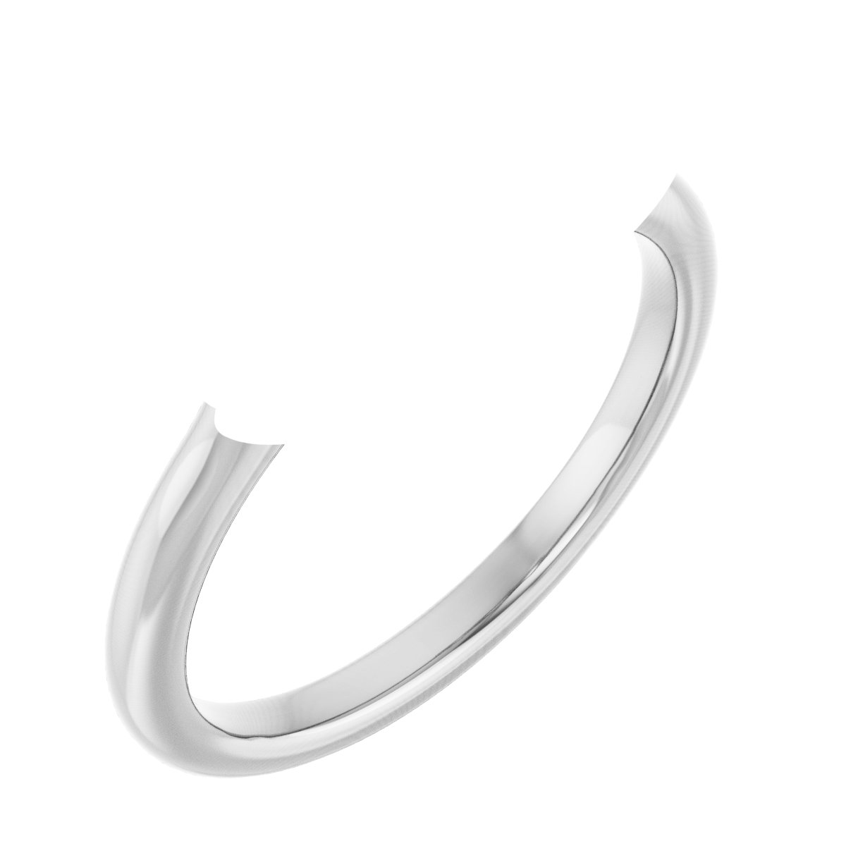 Double Claw-Prong Three-Stone Engagement Ring