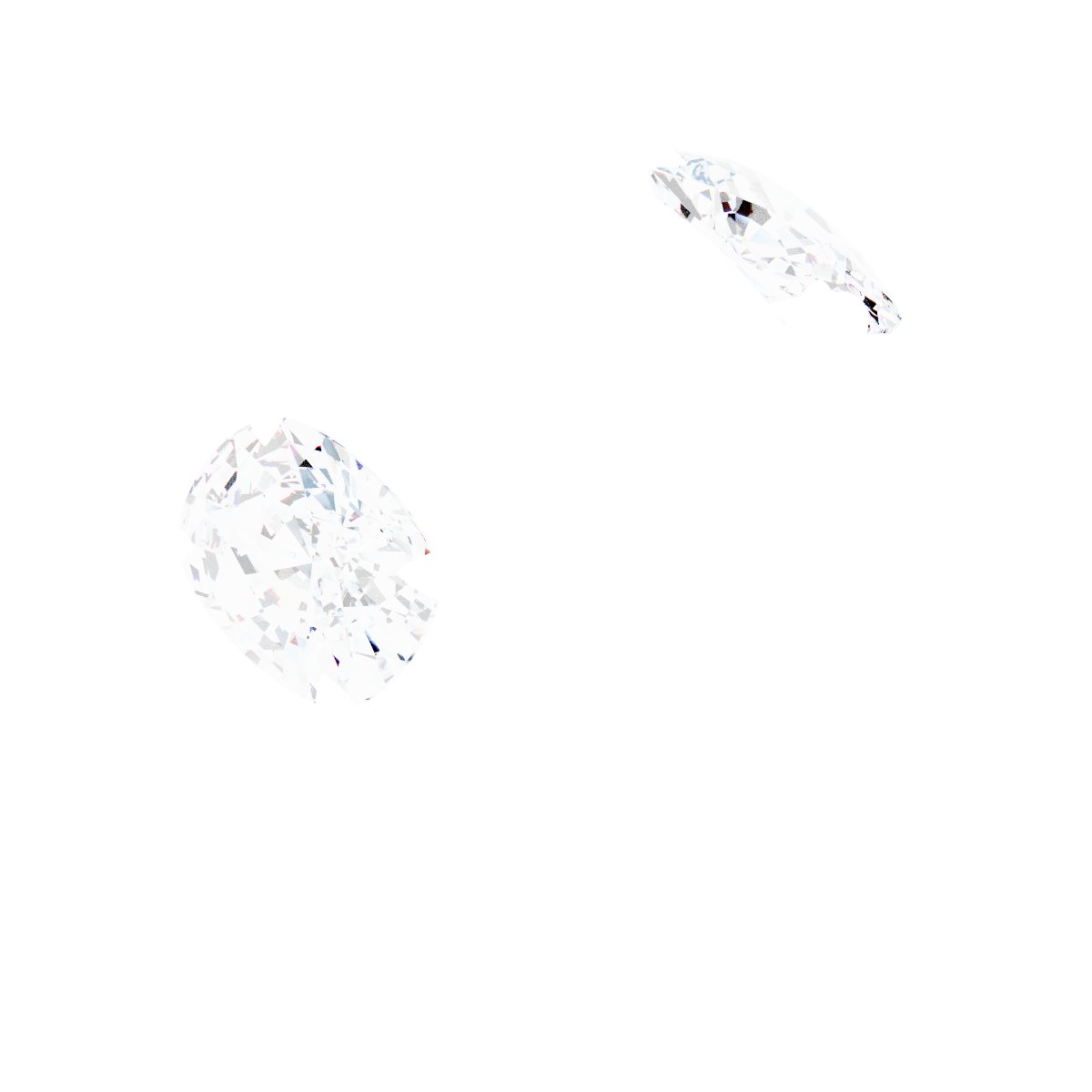 Double Claw-Prong Three-Stone Engagement Ring
