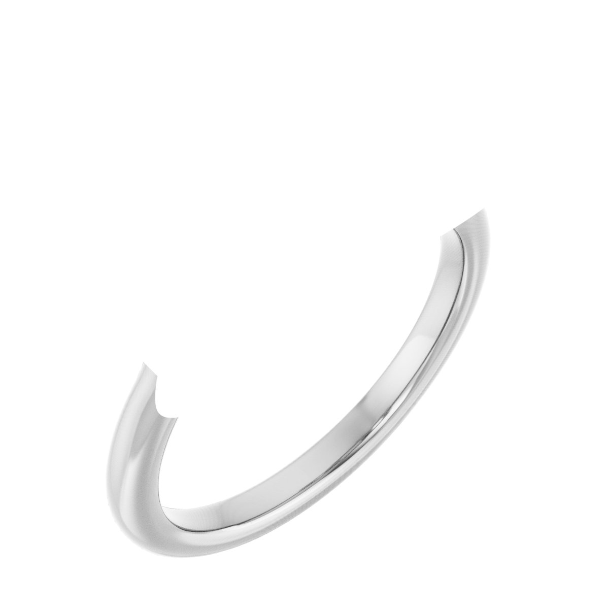 Double Claw-Prong Three-Stone Engagement Ring