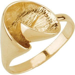 14K Yellow Freeform Ring Mounting for 6 mm Pearl Stuller