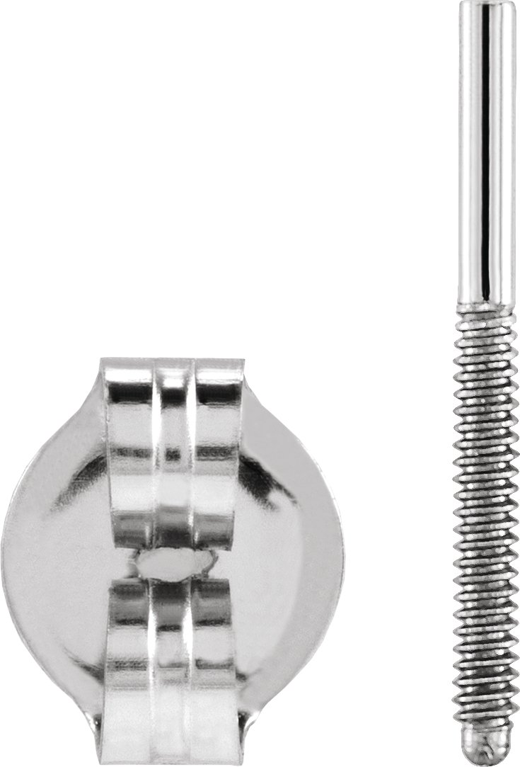 5.2 mm OD Push-On/Screw-Off Threaded Stabilizer Earring Post & Back Set
