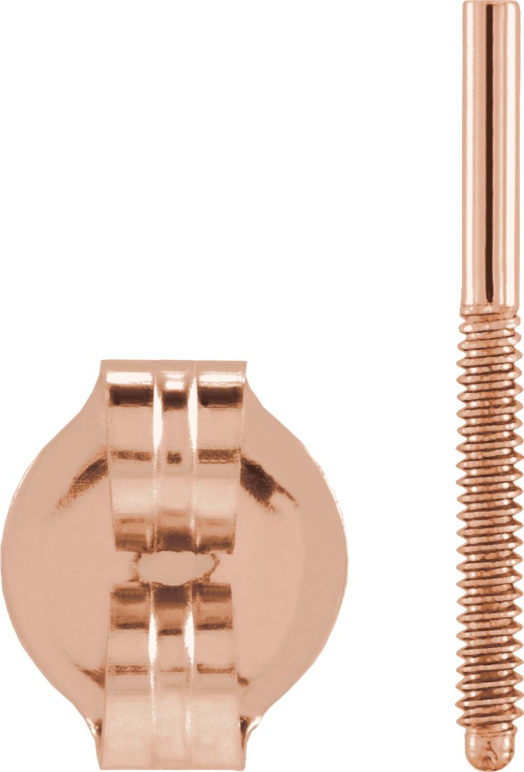 5.2 mm OD Push-On/Screw-Off Threaded Stabilizer Earring Post & Back Set