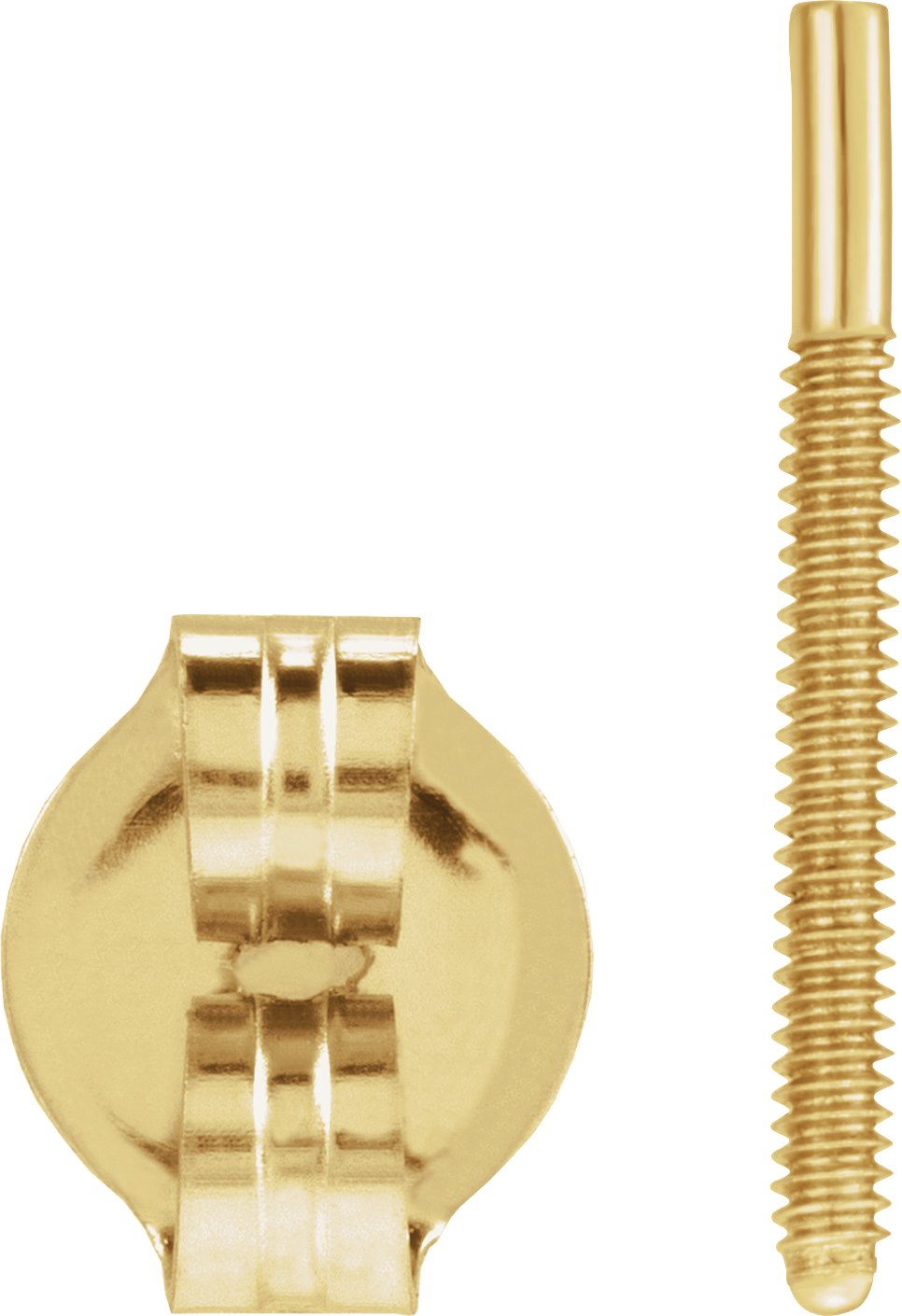 5.2 mm OD Push-On/Screw-Off Threaded Stabilizer Earring Post & Back Set