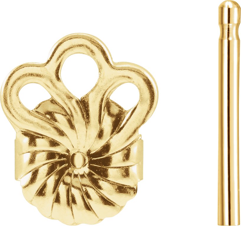 8 mm OD Friction Earring Post & Back Set