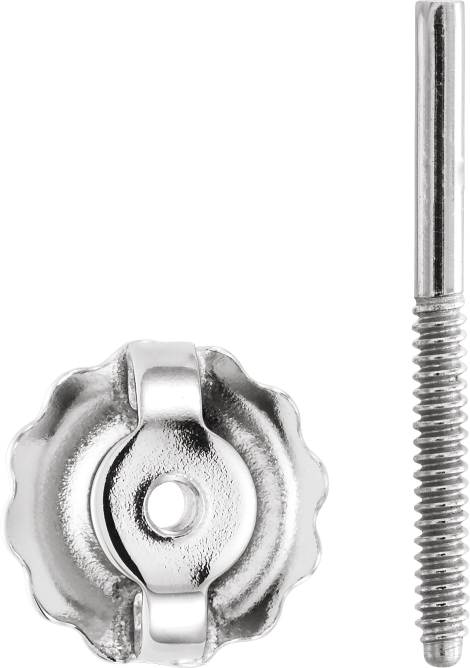 5.5-6.4 mm OD Threaded Earring Post & Back Set