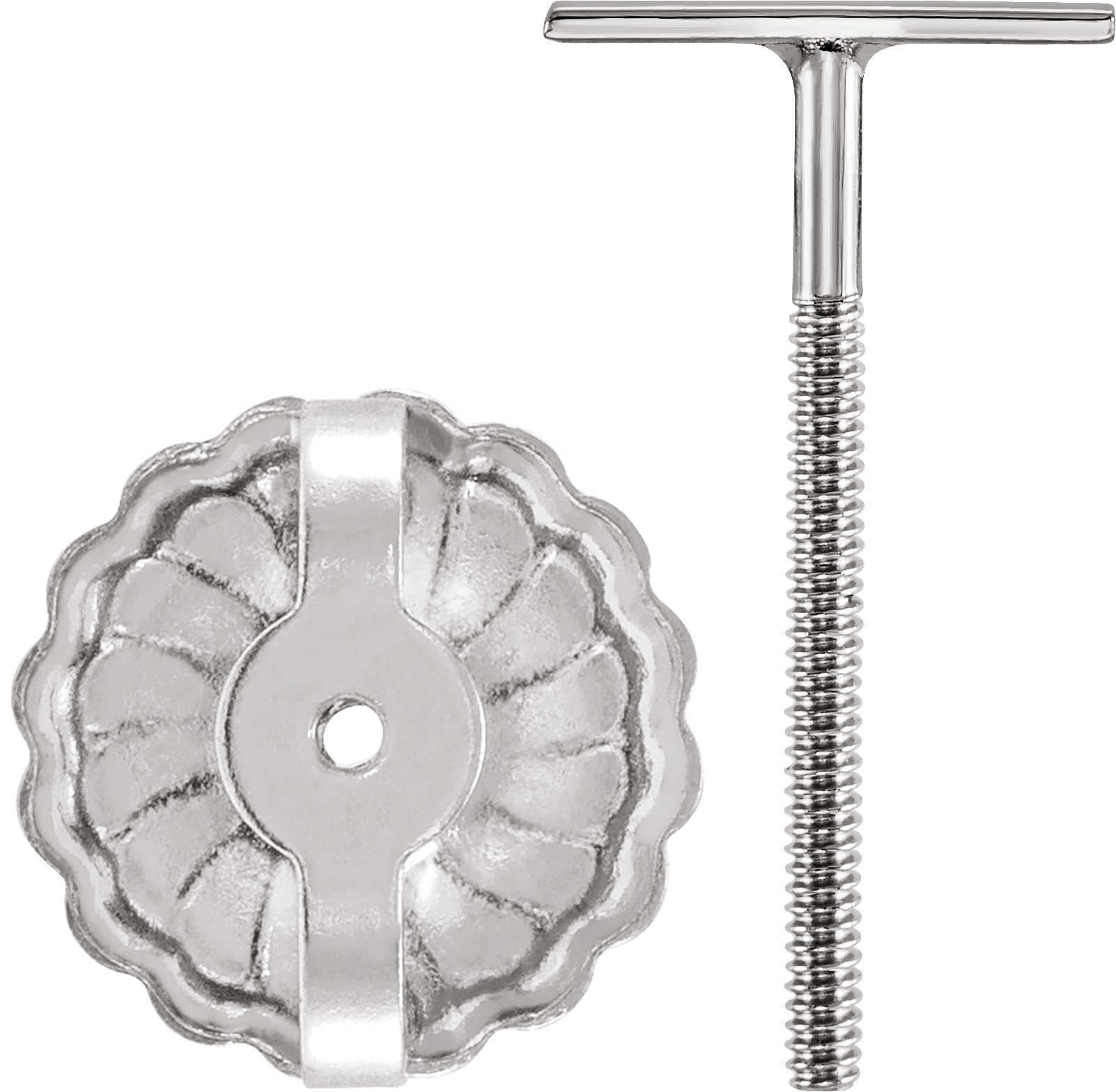 7.5 mm OD Threaded Earring Post & Back Set