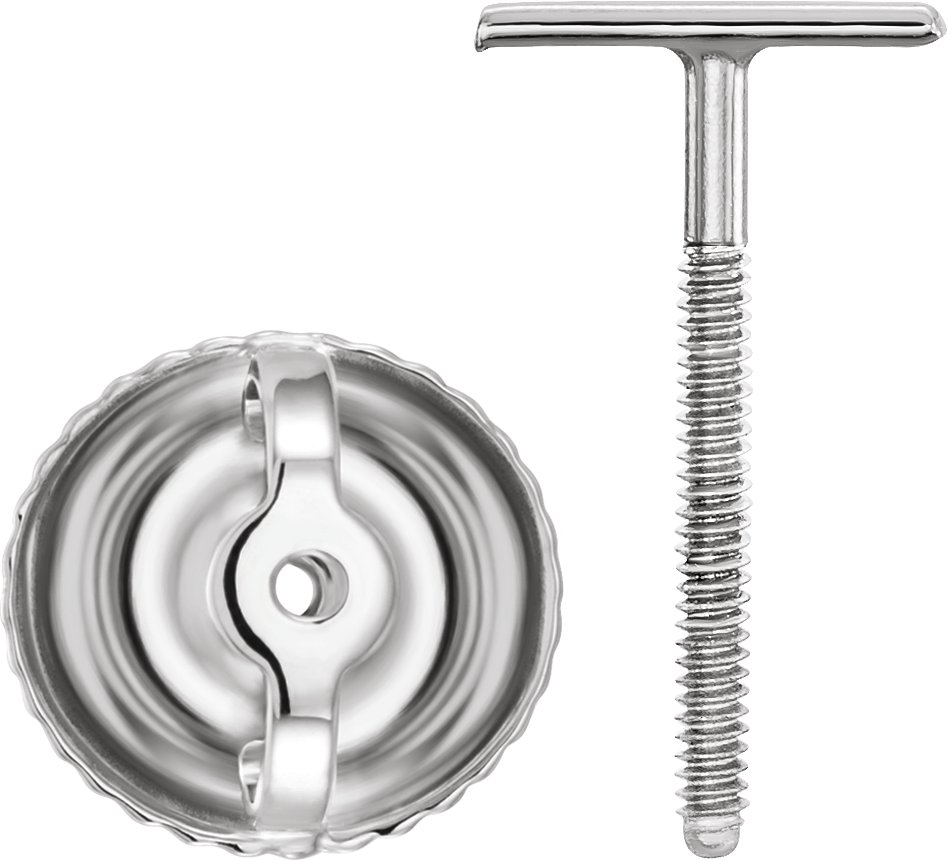 6.3 mm OD Threaded Earring Post & Back Set