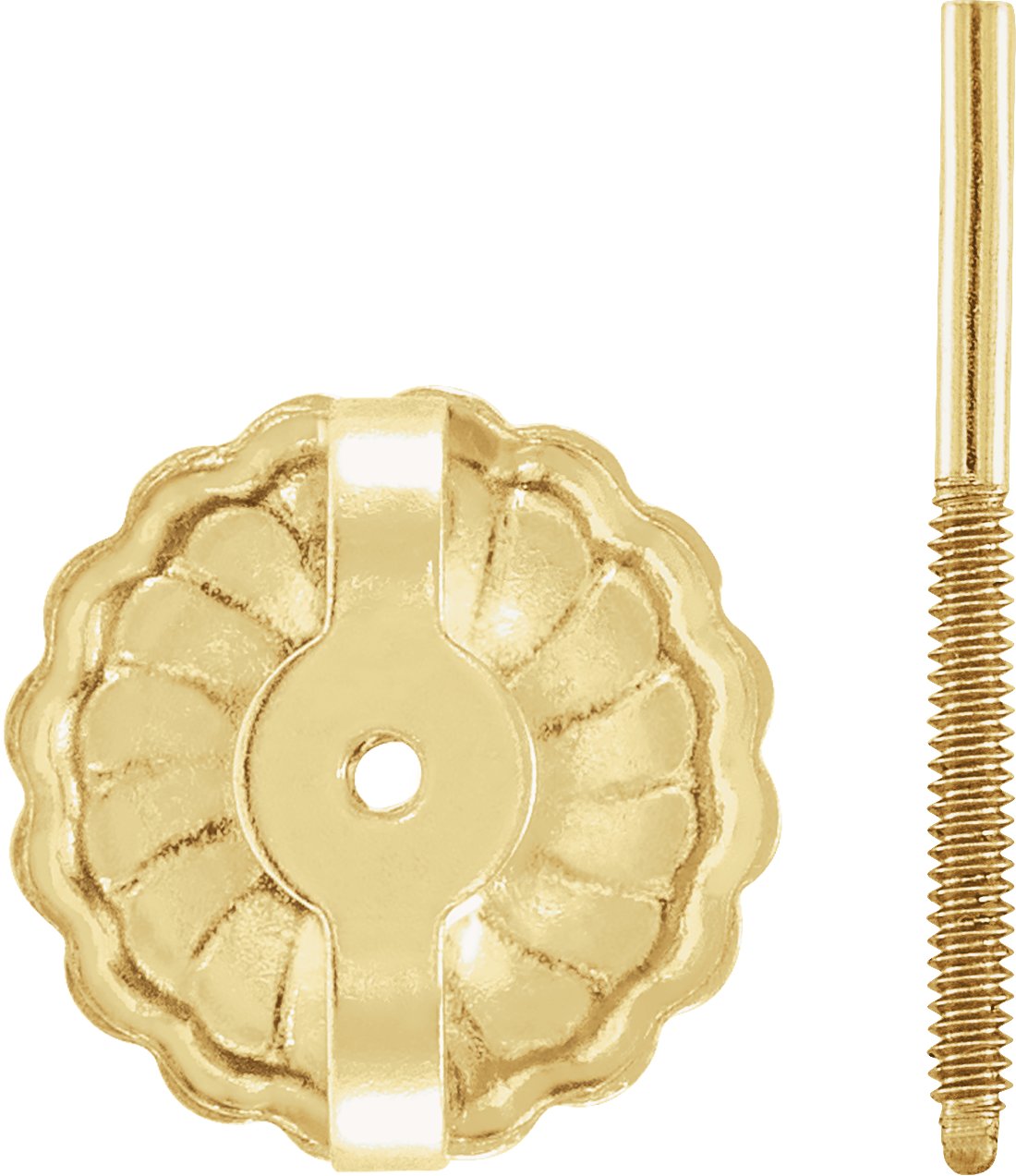 7.5 mm OD Threaded Earring Post & Back Set