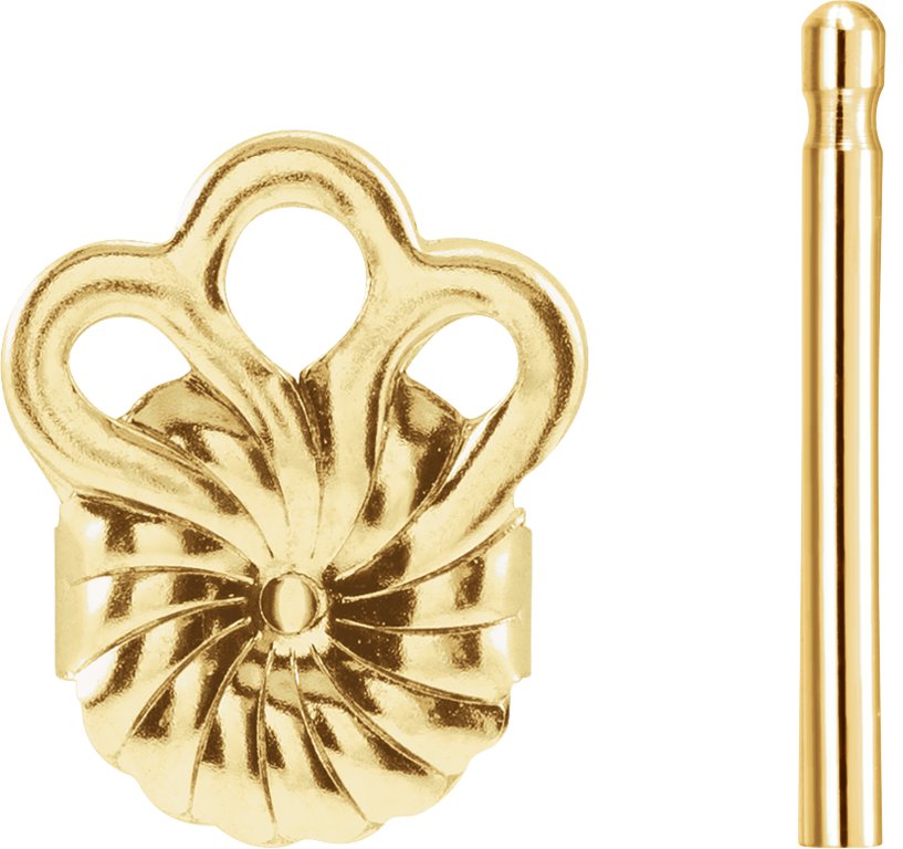 8 mm OD Friction Earring Post & Back Set