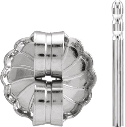 7.2 mm OD Friction Earring Post & Back Set