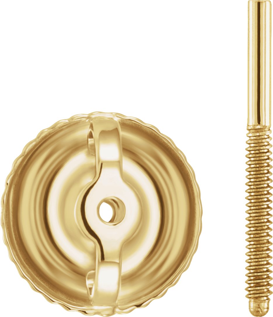 6.3 mm OD Threaded Earring Post & Back Set