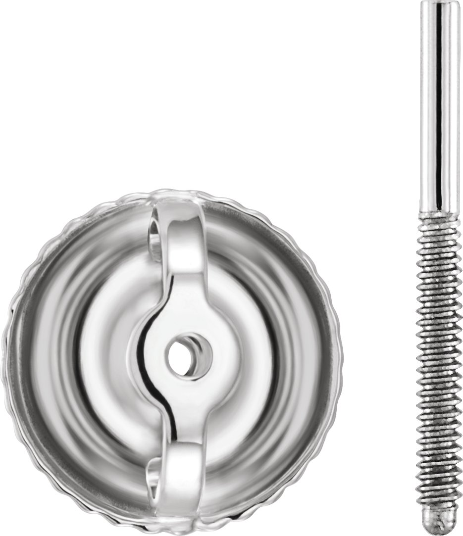 6.3 mm OD Threaded Earring Post & Back Set