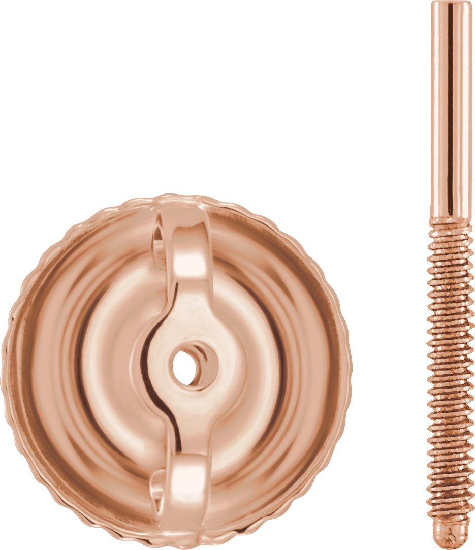 6.3 mm OD Threaded Earring Post & Back Set