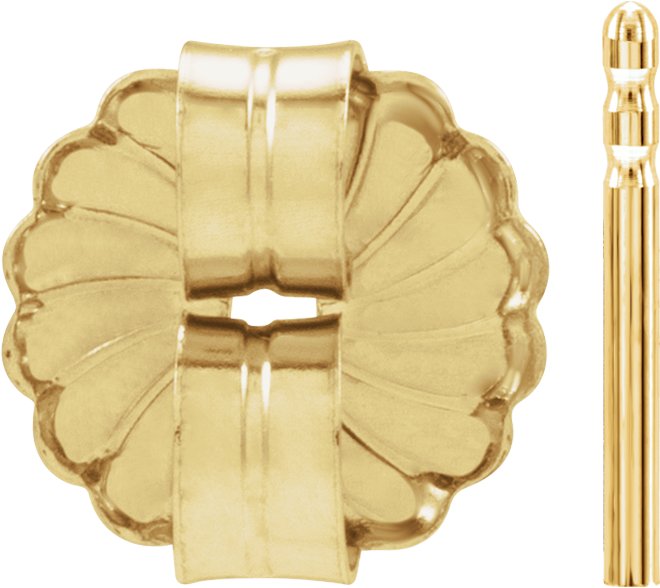 8 mm OD Friction Earring Post & Back Set