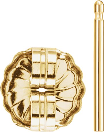 7.2 mm OD Friction Earring Post & Back Set