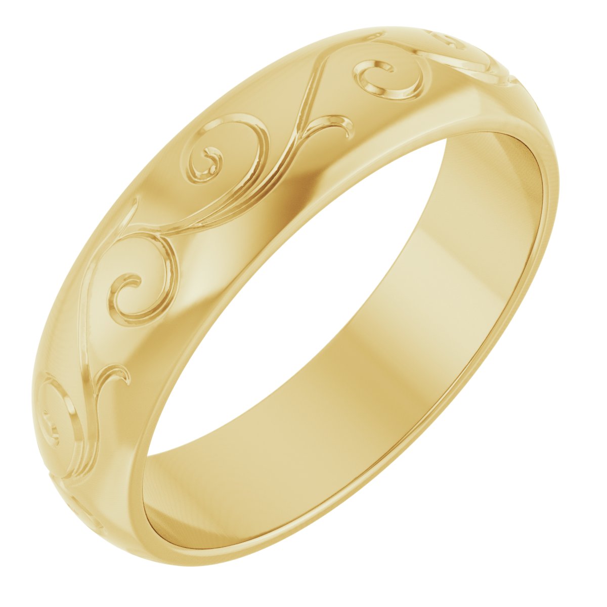 Half-Round Scroll Band