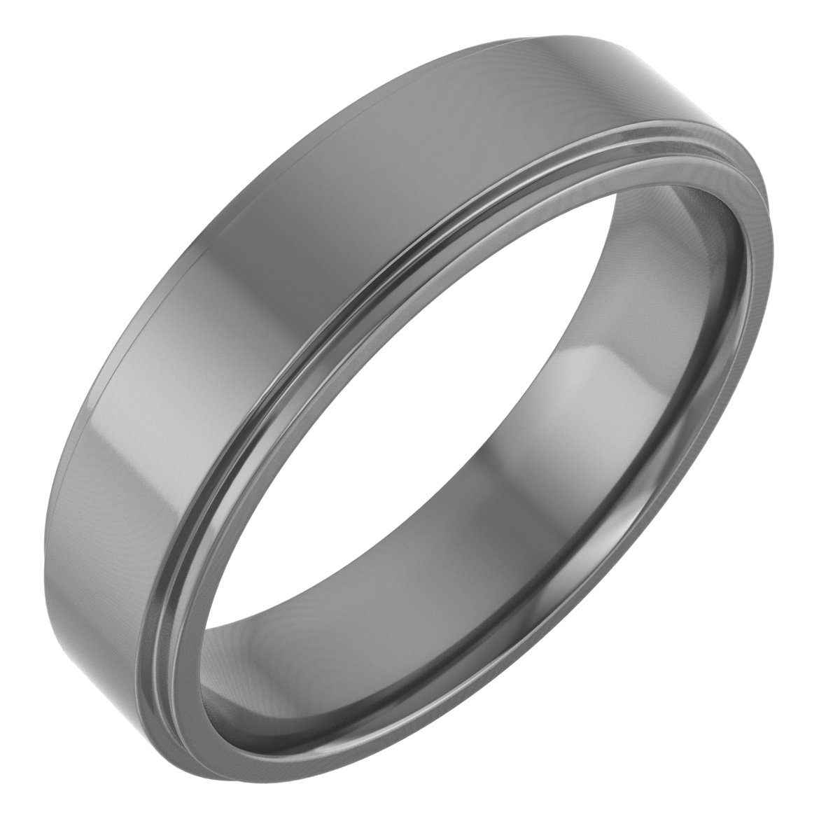 Stepped-Edge Comfort-Fit Flat Band