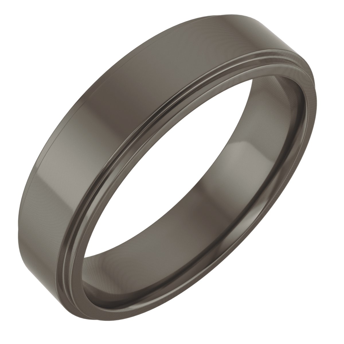 Stepped-Edge Comfort-Fit Flat Band