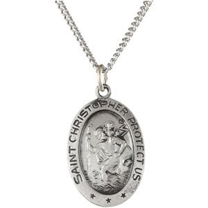 St. Christopher Medal Necklace or Pendant