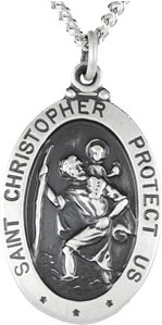 Religious Fashion | St. Christopher Medal Necklace or Pendant