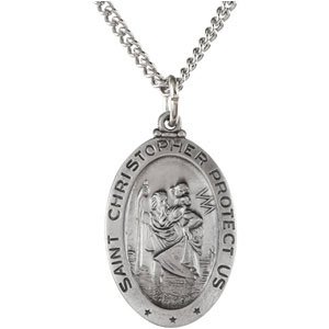 St. Christopher Medal Necklace or Pendant