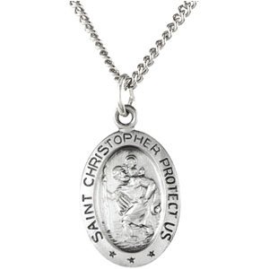 St. Christopher Medal Necklace or Pendant