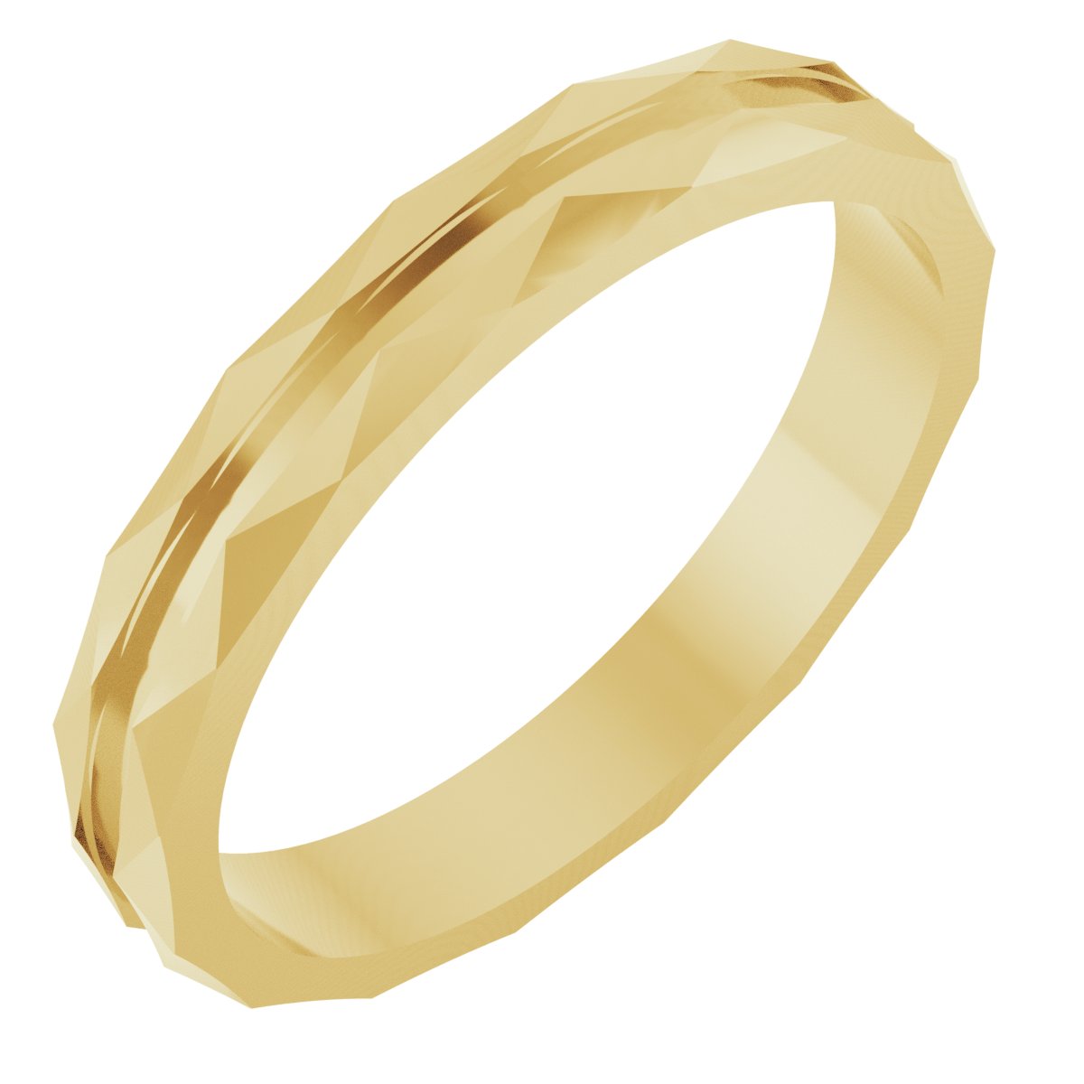 Grooved Geometric Half-Round Band