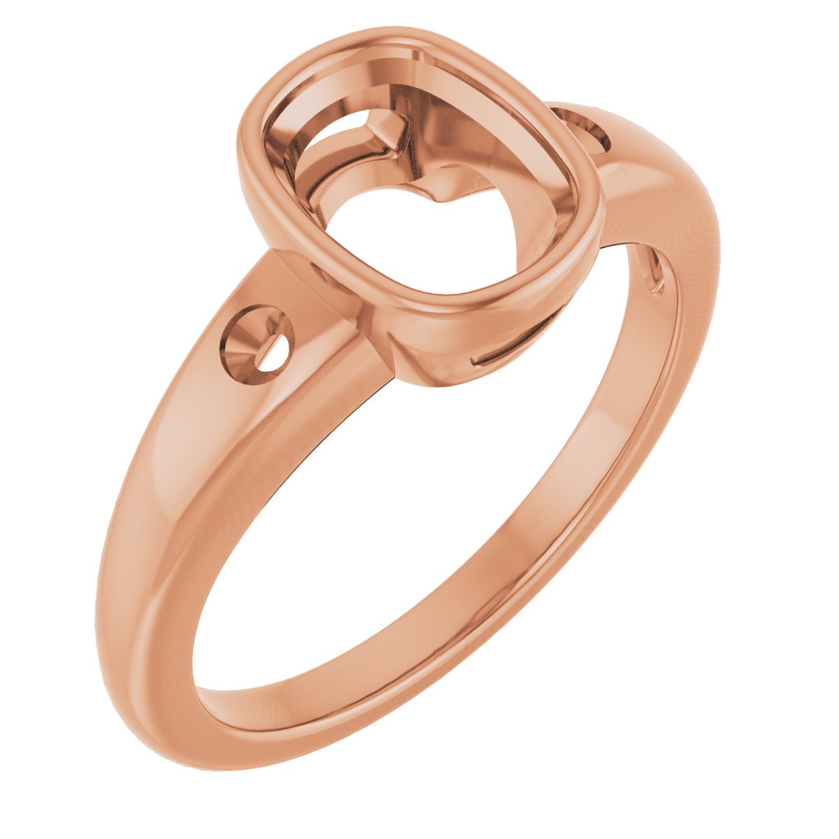Bezel-Set Accented Engagement Ring