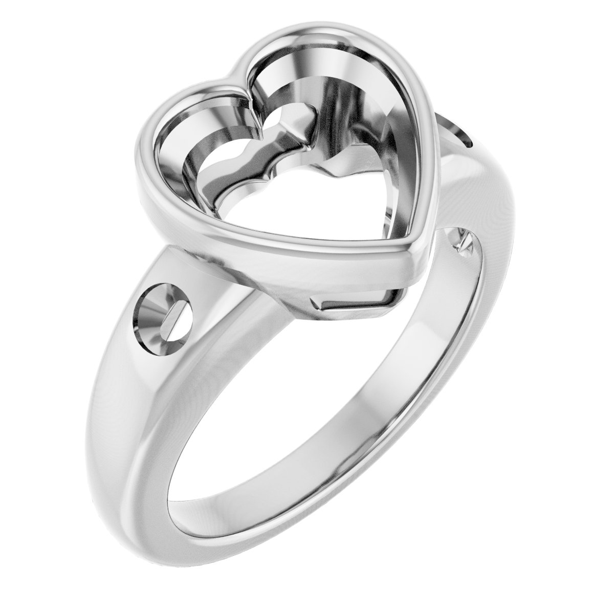 Bezel-Set Accented Engagement Ring