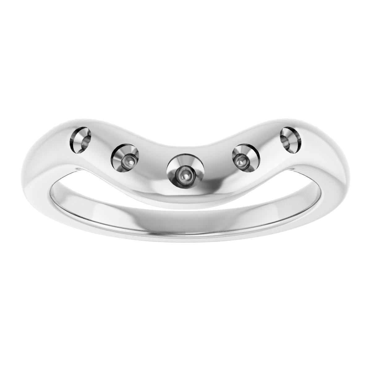 Band Mounting for 13x8 mm Pear Ring view 3