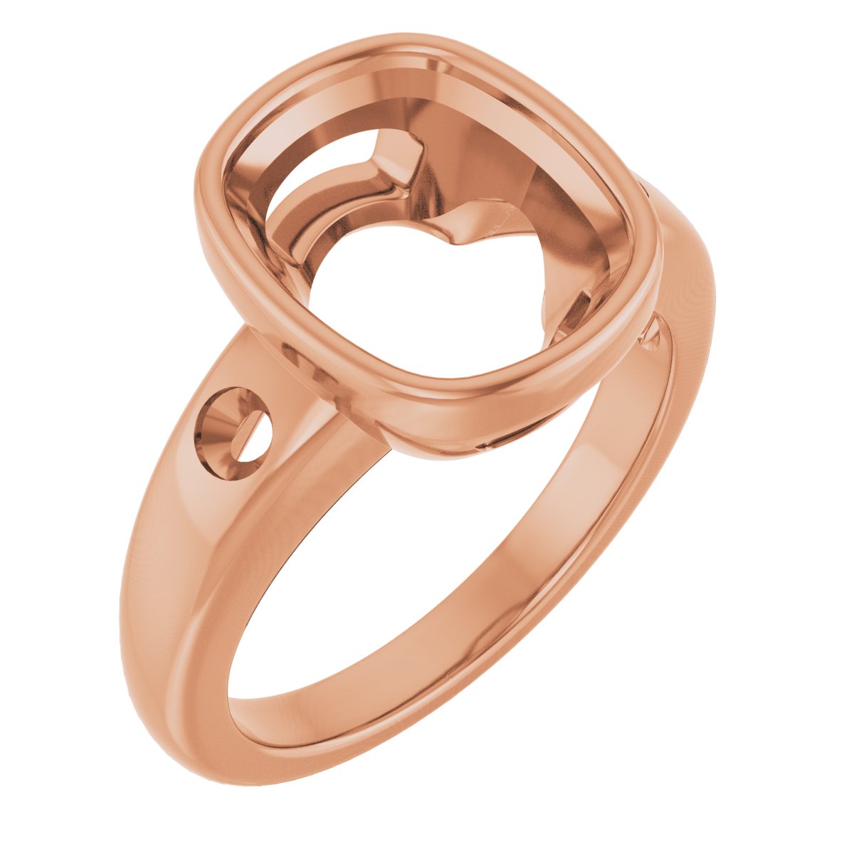Bezel-Set Accented Engagement Ring