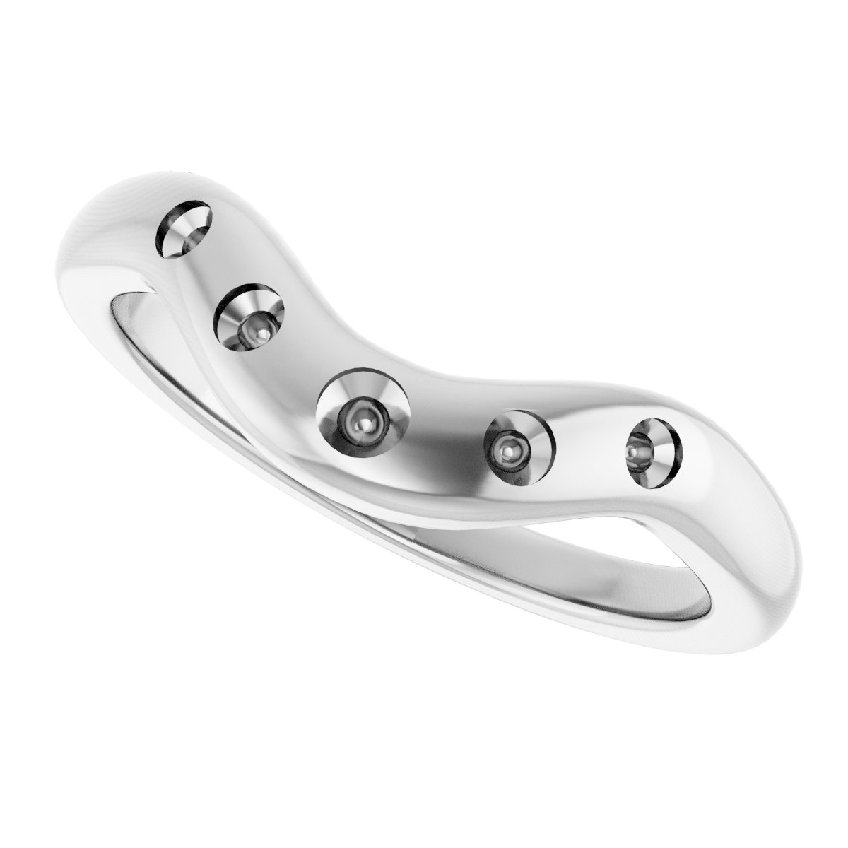 Band Mounting for 13x8 mm Pear Ring view 5