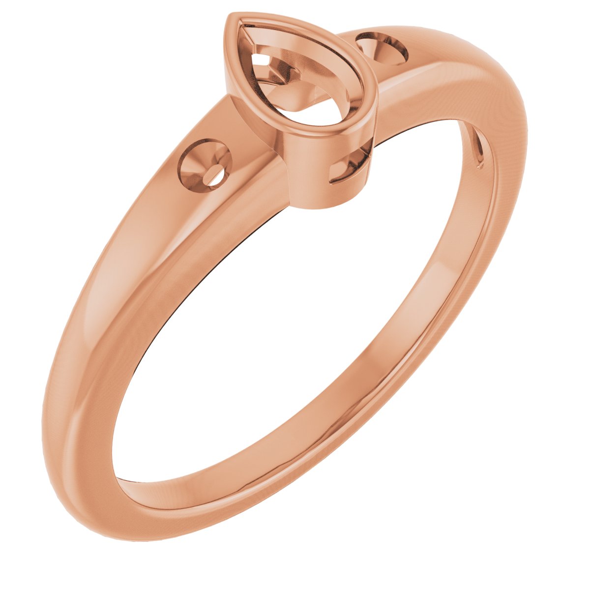Bezel-Set Accented Engagement Ring