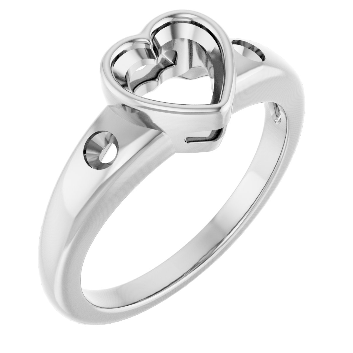 Bezel-Set Accented Engagement Ring