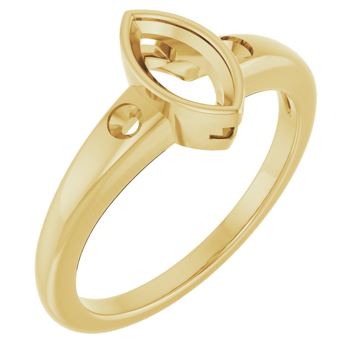 Bezel-Set Accented Engagement Ring