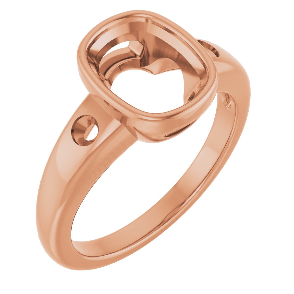 Bezel-Set Accented Engagement Ring