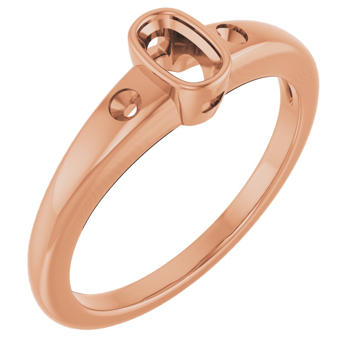 Bezel-Set Accented Engagement Ring